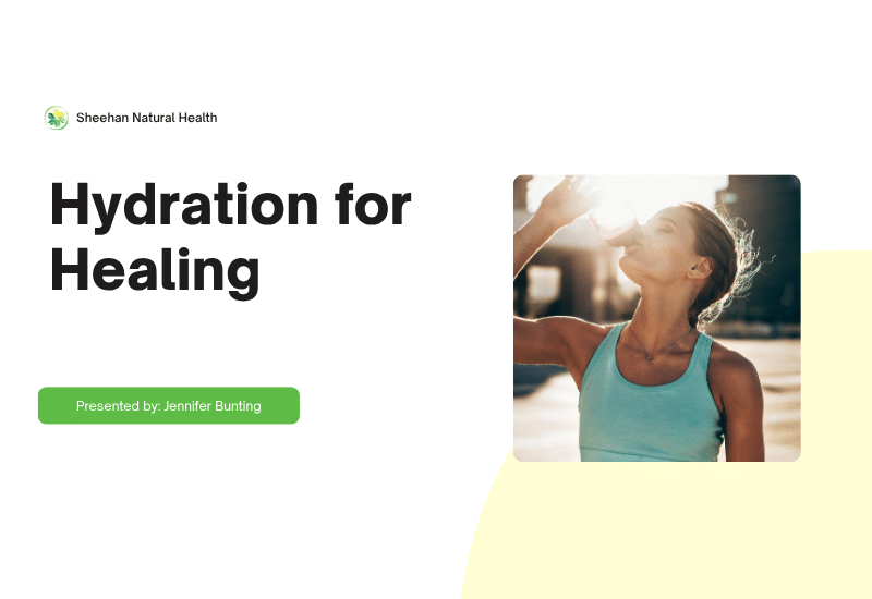 Presentation cover for "Hydration for Healing"