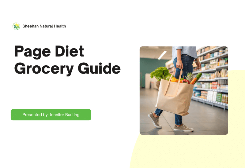 Presentation cover for "Page Diet Grocery Guide"